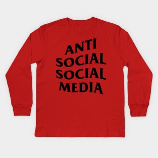 Anti-Social Social Media Crew 2 Kids Long Sleeve T-Shirt